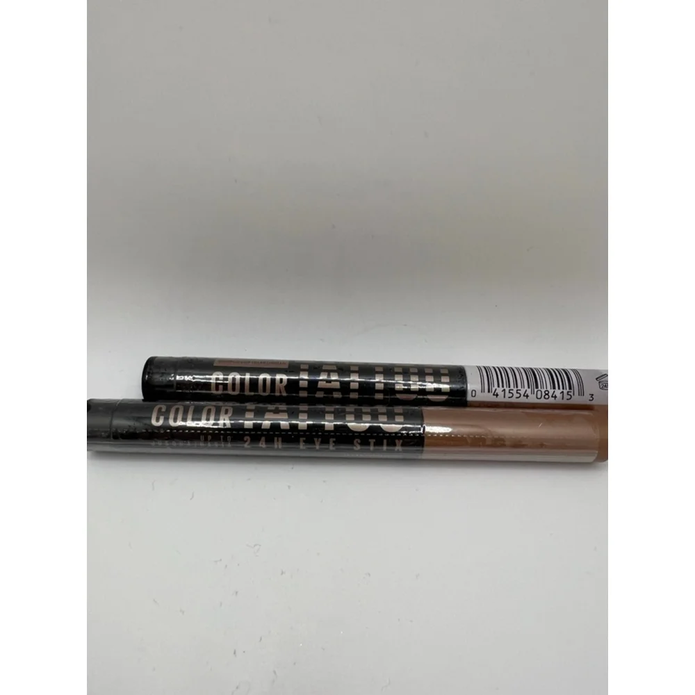 Maybelline Color Tattoo Gold Shimmer Eyeshadow Stick One Size Brown Black x 2